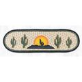 Capitol Importing Co 27 x 8.25 in. Jute Oval Coyote Silhouette Stair Tread 49-ST469CS